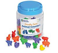 Learning Resources Animaux de la Ferme à Compter, Jeu de Tri, 72 Pièces, 3+ | Comptez, triez et classez les animaux de la ferme colorés pour développer le comptage et les premières notions de maths