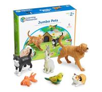 Learning Resources Animaux domestiques géants (6 Animaux domestiques), ressources Maternelle, Chien, Lapin, Chat, Cochon d'Inde, Poisson, Oiseau, Figurines pour Enfants 2+