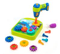 Learning Resources Atelier d’engrenages Design & Drill, 55 pièces avec perceuse