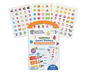 Learning Resources Autocollants Éducatifs, Livre d'activités avec 100+ Autocollants Réutilisables et 25 Pages, Développe Reconnaissance des Couleurs et des Formes, Cadeau Garçons et Filles 3 4 5 Ans