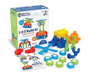 Learning Resources B.A.-BA de la Construction - Usine de Robots, Jouet pour la motricité Fine, Jeu de Construction de Robots, à partir de 2 Ans