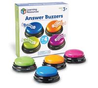 Learning Resources Buzzers de Réponse, 4 Buzzers Sonores Quiz & Blind Test | Rendez chaque quiz plus dynamique grâce à 4 buzzers sonores parfaits pour les jeux en famille, en classe ou en groupe