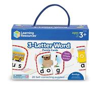 Learning Resources – Cartes puzzles 3 lettres, autocorrectifs, préscolaire, à partir de 3 ans