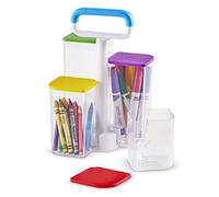 Learning Resources Centre de Rangement Transparent Create-a-Space, Organisation de la Classe, Organisateur de Fournitures Scolaires, Organisation de Bureau, Pot à stylos, 9 pièces