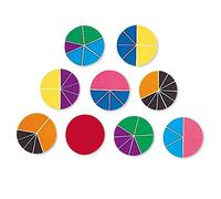 Learning Resources Cercles de fractions deluxe en mousse souple aux couleurs de l'arc-en-ciel