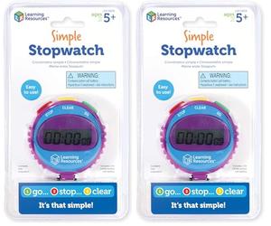 Learning Resources Chronomètre Simple, chronometre Enfant, Maternelle ressources, minuteur, Time Timer, 5+ (Lot de 2)