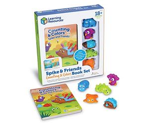 Learning Resources Collection de Livres pour Compter et Apprendre Les Couleurs avec Spike et Ses Amis, activités Petite enfance, kit de Jouets éducatifs, à partir de 18 Mois
