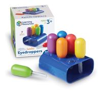 Learning Resources Compte-Gouttes Géants - Pipettes Montessori avec Support - Jeu Sensoriel Motricité Fine - Dès 3 Ans