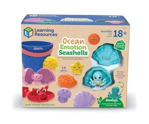 Learning Resources Coquillages Émotion Océan, Exploration des Émotions, Jeu Sensoriel Interactif, Créatures sous-Marines, Développement Émotionnel, Jeu Imaginatif, 19 Pièces, Bébés 18 Mois 1 2 3 Ans