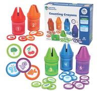 Learning Resources Crayons à Compter, dès 18 Mois, Jouet de mathématiques | Jouets comptage tout-petits association couleurs motricité fine tri maths précoces