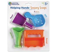 Learning Resources Cuillères sensorielles Enfants 3+ Ans, Jouets motricité Fine, Outils sensoriels pour bacs Sable et Eau, Lot de 4 en Plastique Durable