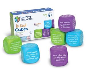 Learning Resources Dés de bienveillance de, matériel d’Apprentissage pour Enfants autistes, matériel d’orthophonie, Jouets et Jeux d’Apprentissage socio-émotionnel pour Enfants, 6 pièces