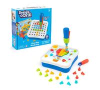 Learning Resources Design & Drill Atelier Rivet Pop, Malette Outils Enfant | Fixez les rivets poppants avec la pince enfant pour créer des mosaïques colorées & développer la coordination et la précision