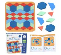Learning Resources Explorateurs STEM : Mosaïques mathématiques, dès 5 Ans | Jouets STEM, blocs de motifs géométriques, motricité fine, jeu éducatif sur la symétrie et le raisonnement spatial