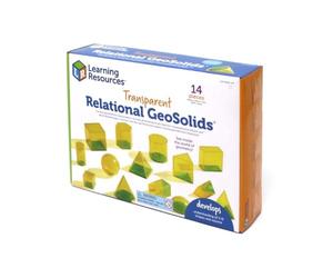 Learning Resources GeoSolids Solides Géométriques 3D Transparents Dès 8 Ans | Remplissez et comparez les solides pour comprendre concrètement les volumes, les capacités et la géométrie dans l’espace