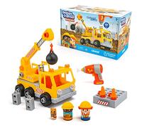 Learning Resources Grue Design & Drill Bolt Buddies , jouet à démonter avec perceuse électrique, jouets STEM préscolaires, garçons et filles, à partir de 3 ans, Jaune