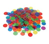 Learning Resources Jetons Transparents 6 Couleurs, pour Compter, dès 5 Ans | Manipulez des solides de différentes tailles pour comprendre les rapports, les volumes et la géométrie dans l'espace