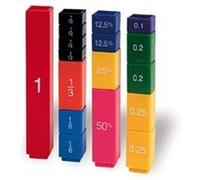 LEARNING RESOURCES - JEU ÉDUCATIF - APPRENDRE LES FRACTIONS - FRACTION TOWER CUBES - LANGUE : ANGLAIS G
