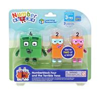Learning Resources – Jouets Numberblock Quatre et 2 x Les Terribles Deux bras mobiles 3–5 ans