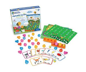Learning Resources Kit d’activités du Jardin de l’Alphabet, Jeux éducatifs d’intérieur, Alphabet préscolaire, Jouets Petite enfance, Apprentissage préscolaire Petite enfance, 45 pièces, 3+