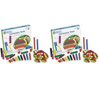 Learning Resources Kit d’Introduction aux réglettes Cuisenaire en Bois, 4 Ans+, 74 pièces, Apprentissage des mathématiques pour Petits Groupes avec Guide d’activités (Lot de 2)