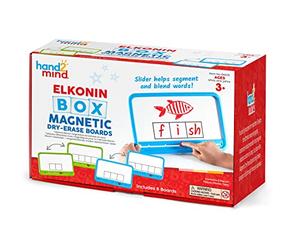 Learning Resources Kit de 8 Tableaux Magnétiques Effaçables à Sec pour la Méthode Elkonin avec Curseur Intégré, Apprentissage des Sons et de la Lecture, Maternelle, Classe, Singapour Enfants 3 4 Ans