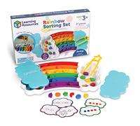 Learning Resources Kit de tri de l’Arc-en-Ciel, 37 pièces, motricité Fine, tri, séquences, Jouets pédagogiques Petite enfance, Jouets pour Les Tout-Petits, Jouets d’Apprentissage et éducatifs, 3+