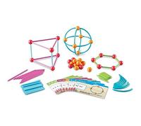 Learning Resources Kit Géométrie Dive Into Shapes, Formes 2D et 3D, 6 Ans+ | Assemblez les bâtons et arcs pour construire des formes en volume et comprendre concrètement les côtés, angles et structures