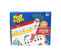 Learning Resources Kit Hot Dots n°2 d’apprentissage à domicile - lecture et maths de Learning Resources, Apprentissage interactif de la lecture et des maths de maternelle, 100 pages, à partir de 5 ans