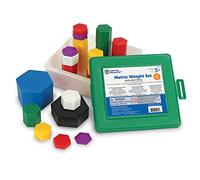 Learning Resources Lot de 58 Poids métriques, 1 g, 5 g, 10 g, 20 g, 100 g, 500 g, 1000 g