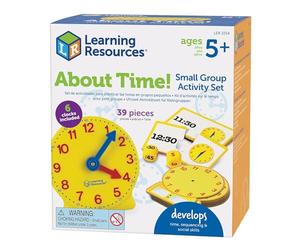 Learning Resources Lot de 6 Kits d’activités sur l’Heure en Petit Groupe About Time
