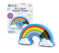 Learning Resources Minuteur Arc-en-Ciel pour Enfants, minuteur sensoriel pour l'Autisme, Le TDAH, 5 gradations de Temps, Mode Clair ou Sombre, dès 3 Ans
