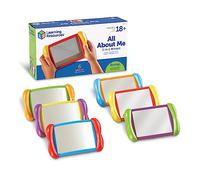 Learning Resources Miroirs 2 en 1 All About Me, Jouet Éveil Bébé 18 Mois+, Développement Personnel et Langage, Lot de 6 Miroirs Incassables, Maternelle et Crèche