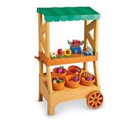 Learning Resources Mon Tout Premier Marché en Bois, Stand de Ferme, 27 pièces Fruits & légumes - Jeu d’Imitation dès 2 Ans