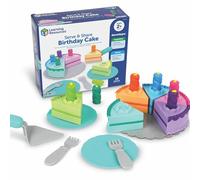 Learning Resources New Sprouts Serve & Share Birthday Cake Jouet Gâteau Anniversaire Enfant, Jeu d’Imitation Cuisine, À Découper, 2 Ans+