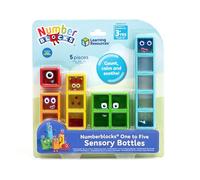 Learning Resources Numberblocks Bouteilles Sensorielles, Jouet Calme et Comptage, Tubes Sensoriels Inspirés de la Série TV, Activité Retour au Calme pour Enfants 3 Ans, Lot de 5
