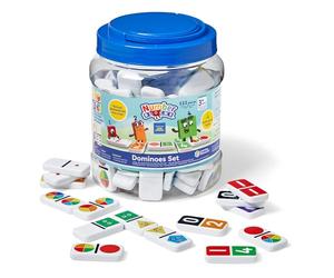 Learning Resources Numberblocks Dominos Réutilisables, 112 Dominos avec Boîte de Rangement, Jeu Éducatif pour Apprendre Les Nombres et Les Formes, Cadeau Garçons et Filles, Âges 3 4 5+