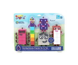 Learning Resources Numberblocks Figurines 6 à 10 à Collectionner, 3 Ans+ | Inventez des aventures avec les figurines Six à Dix, bougez leurs bras et rejouez vos scènes préférées de la série télévisée