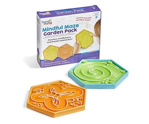 Learning Resources Pack de labyrinthes pleine conscience sur le thème du jardin , labyrinthe à suivre du doigt pour enfants, pleine conscience pour enfants (lot de 2)
