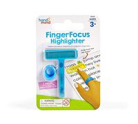 Learning Resources Paquet de surligneurs FingerFocus individuels, jaune bleu violet et transparent