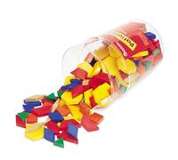 Learning Resources Blocs de formes 1 cm en plastique couleurs variées – Lot de 250