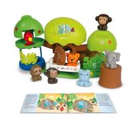 Learning Resources Peeksville Ensemble de jeu d'apprentissage de la jungle, figurines du royaume animal, jouet de zoo, tigre, lion, animaux, motricité fine pour enfants, cadeaux pour filles et garçons