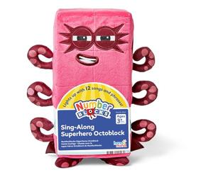 Learning Resources Peluche Numberblock Octoblock Compagnon de Jeu, Collection de Peluche Originale de la Série TV, Il Chante 12 Song et Chansons de la Serie TV, Cadeau Garçons et Filles, Âges 3 4 5+