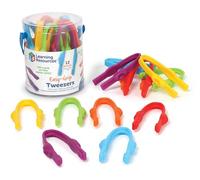 Learning Resources Pinces préscolaires Easy Grip Tweezers, 12 pièces plastique, motricité fine 2+