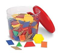 Learning Resources Plastic Pattern Blocks, Shape Recognition, Early Math Skills, Set Of 250, Ages 4+