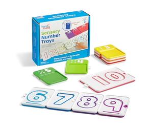 Learning Resources Plateaux de nombres sensoriels, Jouets éducatifs, Tableau de Suivi avec Les Doigts pour Apprendre Les mathématiques, comptage de 1 à 10, ressources en s 3 Ans