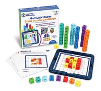 Learning Resources Remue-méninges avec Les Cubes MathLink® de, à partir de 5 Ans, Cubes à emboîter, Cubes emboîtables, matériel mathématique, Cubes pour Compter, 80 pièces
