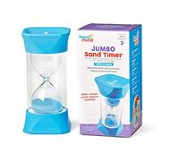 Learning Resources - Sablier géant (1 minute), bleu, embouts en caoutchouc souple offrant une pause silencieuse, sablier pour salle de classe pour enfants, brossage des dents et minuterie de jeu (lot