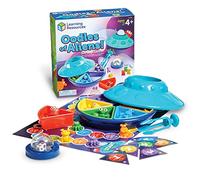 Learning Resources Soucoupe de tri d’extraterrestres, Jeu de tri des Couleurs à partir de 3 Ans, motricité Fine, tri par Motifs, Couleurs et Formes, à partir de 3 Ans