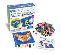 Learning Resources STEM Explorers Pixel Art Challenge, Jeu éducatif Codage sans écran pour Enfants 5-8 Ans, 400 Pixels colorés, Base 10x10, activité logique et mathématiques